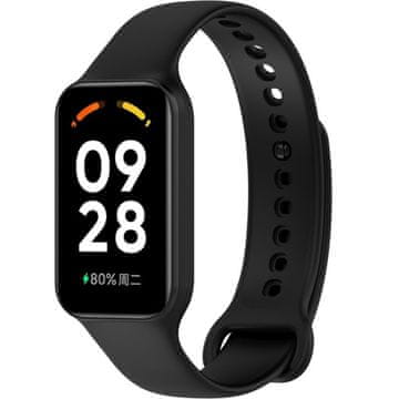 GS Silikonska narukvica za Xiaomi Redmi Smart Band 2 / Xiaomi Smart Mi Band 8 Active, crna