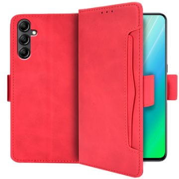 GS Preklopna futrola za Samsung Galaxy A14 4G/5G, utor za karticu, crvena