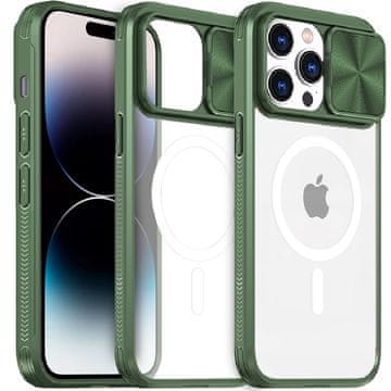Overboard Futrola za iPhone 14 Pro Max, slide kamera Magsafe, zelena