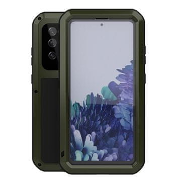 Love Mei maskica za Samsung Galaxy S20 FE 4G/5G, oklopljena sa staklom, zelena