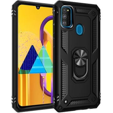 GS Oklopna futrola za Samsung Galaxy M21, Nox Case Ring, crna
