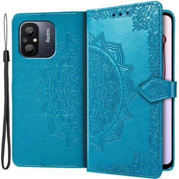 GS Preklopna futrola za Xiaomi Redmi 12C, Mandala, plava