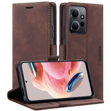 Overboard Futrola za Xiaomi Redmi Note 12 5G / Poco X5 5G, Vintage novčanik s preklopom, boja kave
