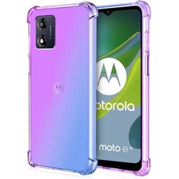 GS Gradientna maskica otporna na udarce za Motorola Moto E13, ljubičasta/plava