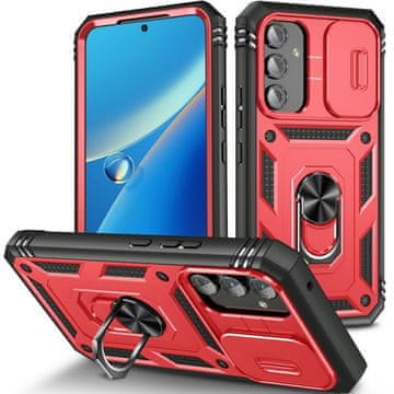 GS Oklopna futrola za Samsung Galaxy A54 5G, CamShield Slide, crvena / crna