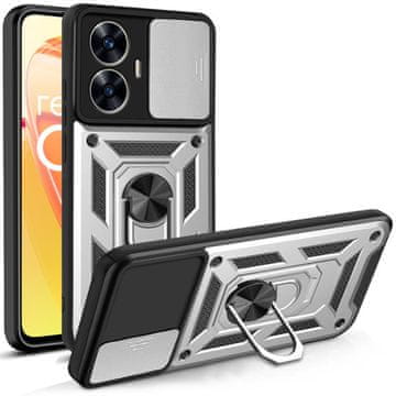 GS Oklopna futrola za Realme C55, CamShield Slide, srebrna