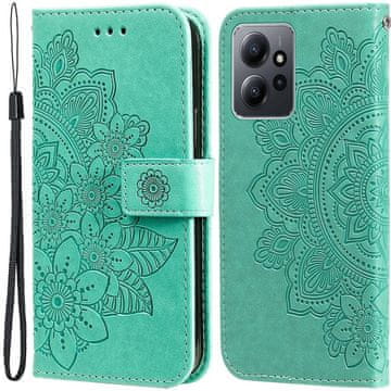 GS Preklopna futrola za Xiaomi Redmi Note 12 4G, cvijet mandale, zelena
