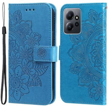 GS Preklopna futrola za Xiaomi Redmi Note 12 4G, cvijet mandale, plava