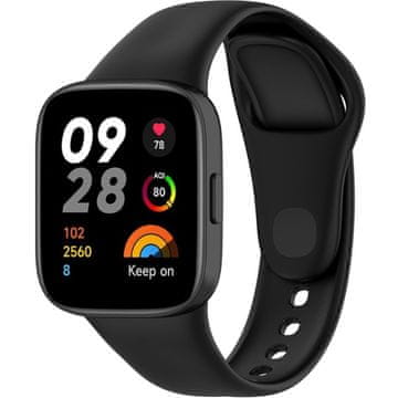 GS Silikonski remen za Xiaomi Redmi Watch 3, crni