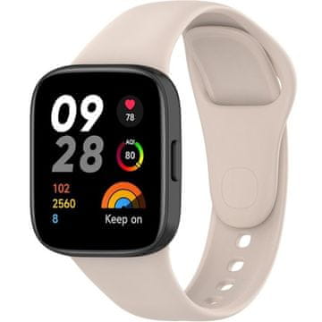 GS Silikonski remen za Xiaomi Redmi Watch 3, bež