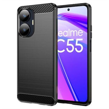 GS Futrola za Realme C55, Karbon, Crna