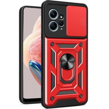 GS Oklopna futrola za Xiaomi Redmi Note 12 4G, CamShield Slide, crvena