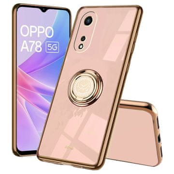 GS Futrola za Oppo A78 5G, Electro Ring, ružičasto-zlatna