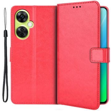 GS Crazy Horse novčanik s preklopnom futrolom za OnePlus Nord CE 3 Lite 5G, crvena