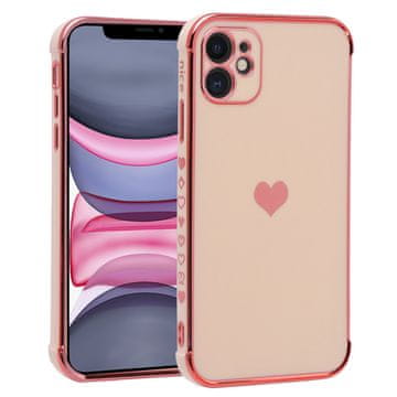 GS Futrola za Apple iPhone 11, elektro srce, ružičasto zlatna
