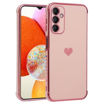 GS Futrola za Samsung Galaxy A14 4G/5G, Elektro srce, ružičasto zlatna