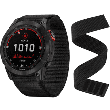 GS 20 mm najlonski remen za Garmin Fenix 5S/6S/7S, crni