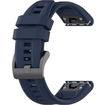 GS Silikonski remen QuickFit 20 mm za Garmin Fenix 5S/6S/7S/8 43 mm, tamnoplava boja