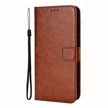 GS Preklopna futrola za Xiaomi Poco X6 5G, novčanik Crazy Horse, smeđa
