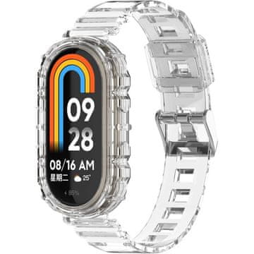 GS Silikonska traka za Xiaomi Smart Band 10 / 9 / 8, prozirna, bezbojna