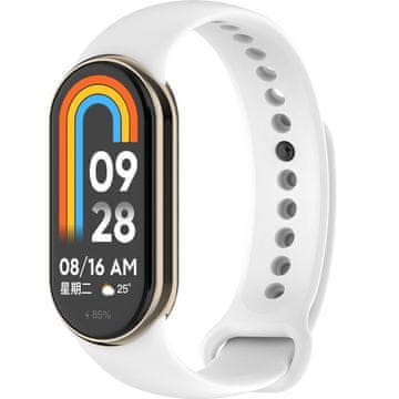 GS Silikonski remen za Xiaomi Smart Band 10 / 9 / 8, bijeli
