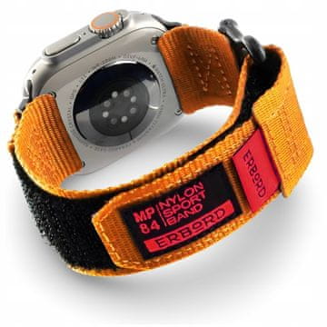 Overboard MP84 najlonski remen za Apple Watch 1/2/3/4/5/6/7/8/9/10/11/SE Ultra 1/2/3 42/44/45/46/49mm, narančasta