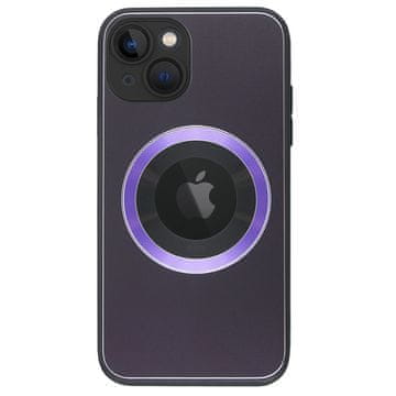 GS MagSafe futrola za iPhone 14, rupa za Apple logo, ljubičasta