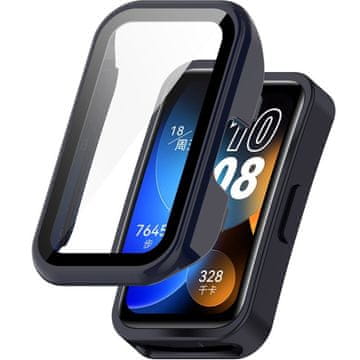 GS 2u1 futrola + kaljeno staklo za Huawei Band 8 / Huawei Band 9 / Huawei Band 10, tamnoplava