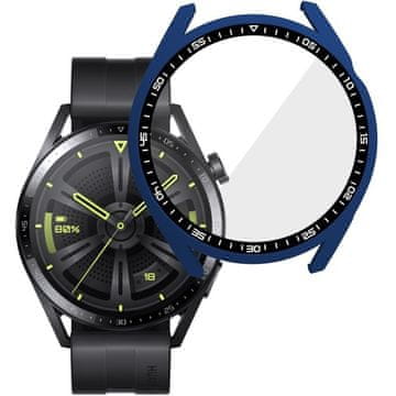 GS 2u1 futrola + kaljeno staklo za Huawei Watch GT 3 46 mm, tamnoplava