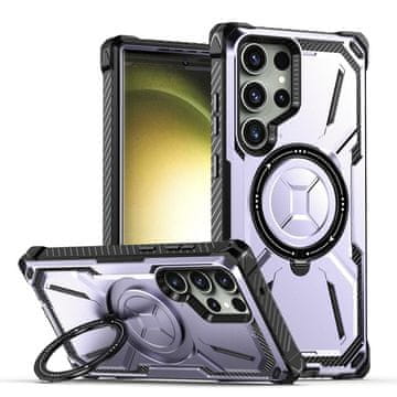 GS Ultra izdržljiva prstenasta maskica za Samsung Galaxy S23, ljubičasta