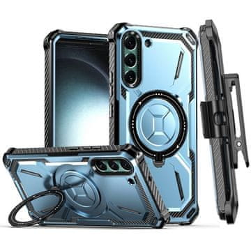 GS Futrola za Samsung Galaxy S23 Plus, izdržljiva prstenasta kopča za remen, plava