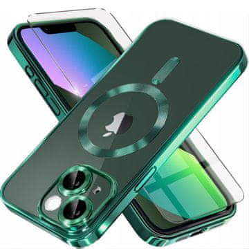 GS Futrola za iPhone 13, Electro MagSafe, zelena + zaštitna folija za ekran