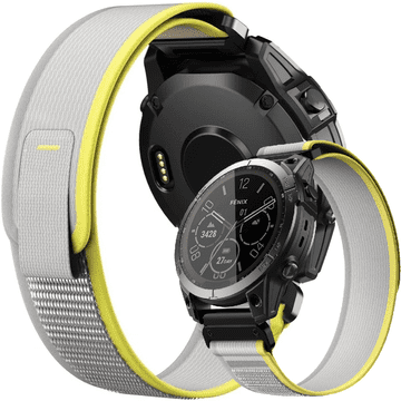 GS QuickFit najlonski remen za Garmin 26 mm, bež / žuti
