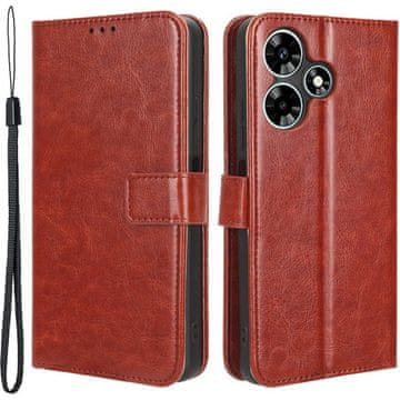 GS Infinix Hot 30i preklopna futrola, novčanik Crazy Horse, smeđa