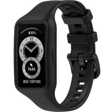 GS Silikonski remen s futrolom za Huawei Band 6, crni