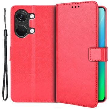 GS Crazy Horse novčanik s preklopnom futrolom za OnePlus Nord 3 5G, crvena