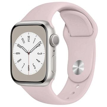 GS Silikonski remen za Apple Watch 1/2/3/4/5/6/7/8/9/10/11/SE Ultra 1/2/3 42/44/45/46/49 mm, roza