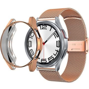 GS Narukvica + futrola za Samsung Galaxy Watch 6 Classic 47mm, ružičasto zlatna