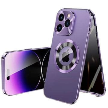 GS Futrola za iPhone 13 Pro, dvostruko staklo, Magsafe, ljubičasta