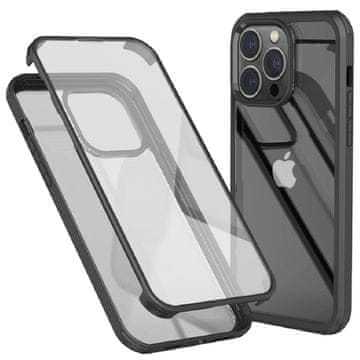 GS Futrola s kaljenim staklom i TPU okvirom za iPhone 14 Pro Max, crna