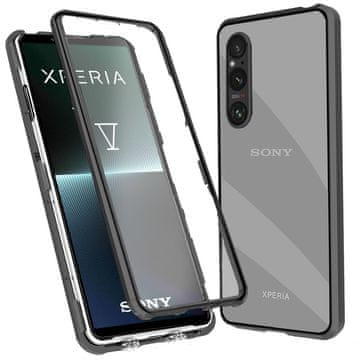 GS Futrola za Sony Xperia 1 V, magnetsko dvostruko staklo, crna