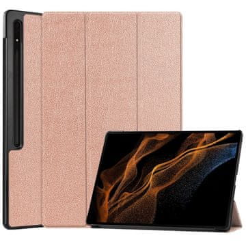 GS Pametna maskica za Samsung Galaxy Tab S9 Ultra, ružičasto zlatna