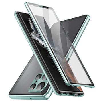 GS Futrola za Samsung Galaxy S21 Ultra, magnetsko dvostruko staklo, zelena