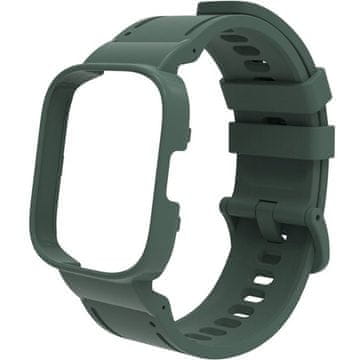 GS Silikonski remen s futrolom za Xiaomi Redmi Watch 3 Active, zeleni