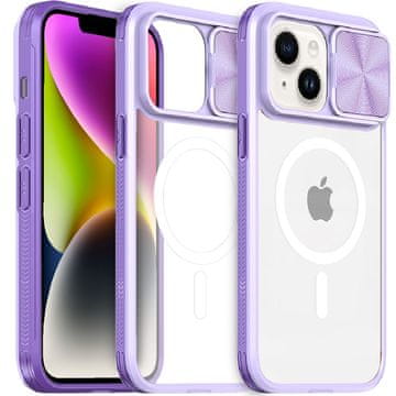 Overboard Futrola za iPhone 15 Plus, slide kamera Magsafe, ljubičasta