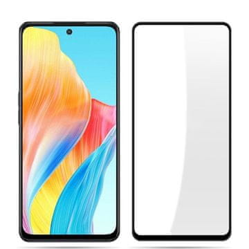 GS Kaljeno staklo s punim ljepilom za Oppo A98 5G, s crnim okvirom