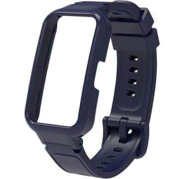 GS Silikonski remen + futrola za Huawei Band 8 / Huawei Band 9 / Huawei Band 10, tamnoplava