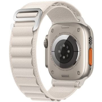 GS Najlonski remen za Apple Watch 1/2/3/4/5/6/7/8/9/10/11/SE Ultra 1/2/3 42/44/45/46/49 mm, bež