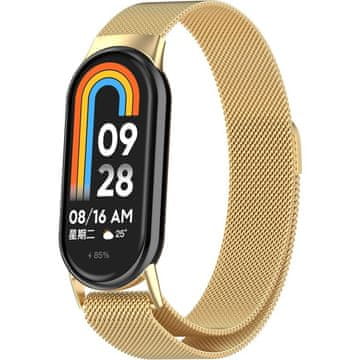 GS Milanski remen za narukvicu za Xiaomi Smart Band 10 / 9 / 8, zlatni