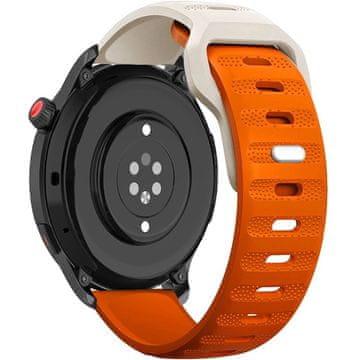 GS Univerzalni silikonski remen 22 mm, narančasta / krem boja